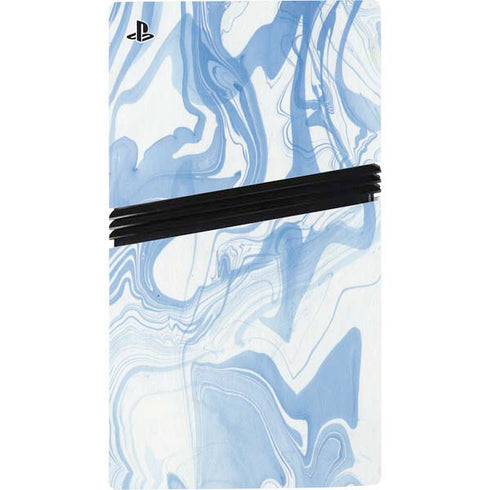 Blue Marbling PS5 Pro Console Skin